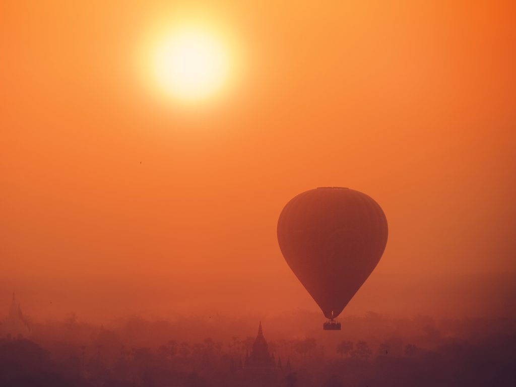 Myanmar (Birma), wschód słońca w Bagan